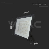 100W LED Прожектор 6500K Черно Тяло 100W LED Прожектор 6500K Черно Тяло LED екстериорно осветление