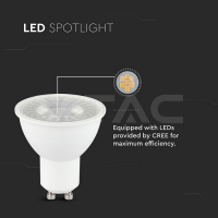 LED Крушка CREE CHIP 7.5W GU10 Plastic 38° 6500K LED Крушка CREE CHIP 7.5W GU10 Plastic 38° 6500K LED крушки GU10