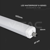 LED Влагозащитено Тяло G-Series CREE Chip 60см 18W 6500K LED Влагозащитено Тяло G-Series CREE Chip 60см 18W 6500K Линейни LED тела за открит монтаж