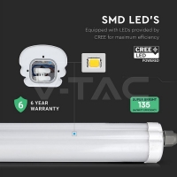 LED Влагозащитено Тяло G-Series CREE Chip 120см 36W 6500K Линейни LED тела за открит монтаж