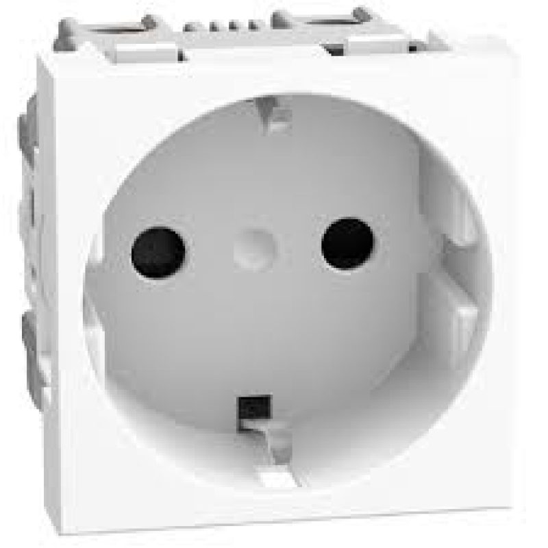 Контакт ШУКО 2P+E 16A с детска защита 2 мод. цвят Бял Light Now Bticino Бели механизми Light Now Bticino
