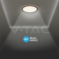 36W LED Плафон (φ410*30мм) CCT:3IN1 Дърво С 2.4G Дистанционно LED плафони без сензори