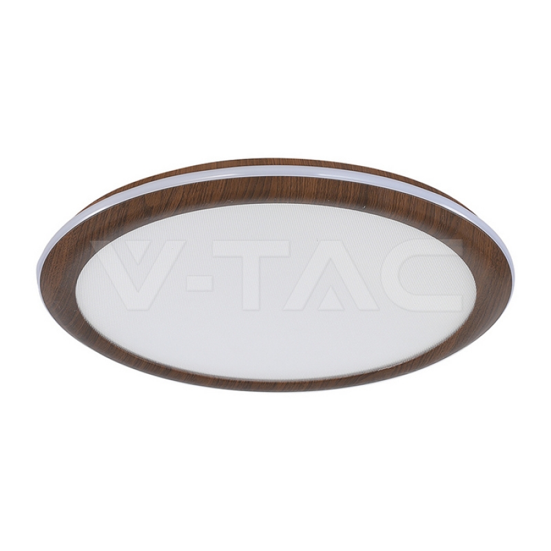 36W LED Плафон (φ410*30мм) CCT:3IN1 Дърво С 2.4G Дистанционно LED плафони без сензори