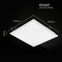 LED Панел 40W CREE ЧИП 600x600мм Backlit 120lm/W 4000K LED панели за скрит монтаж