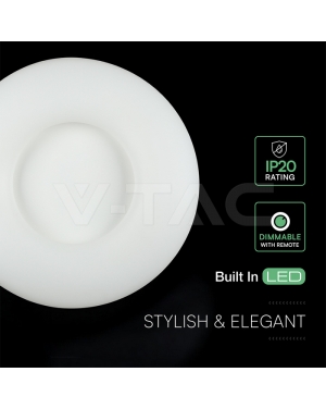 45W Пендел/Плафон Кръг 3 Цветен D:460*H:100 Димиращ Бял LED плафони без сензори