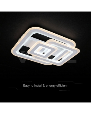 80W LED Таванна Лампа 3в1 Димираща IR Дистанционно Бяло Тяло LED плафони без сензори