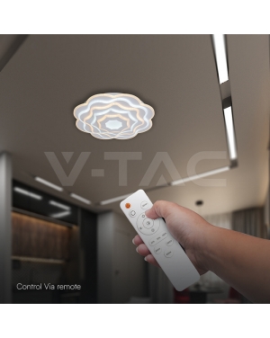 100W LED Таванна Лампа 3в1 Димираща IR Дистанционно Бяло Тяло LED плафони без сензори