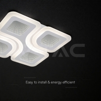 70W LED Таванна Лампа 3в1 Димираща С IR Дистанционно Бяло Тяло LED плафони без сензори