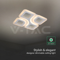 70W LED Таванна Лампа 3в1 Димираща С IR Дистанционно Бяло Тяло LED плафони без сензори