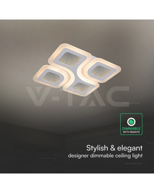 70W LED Таванна Лампа 3в1 Димираща С IR Дистанционно Бяло Тяло LED плафони без сензори