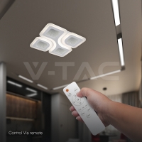 70W LED Таванна Лампа 3в1 Димираща С IR Дистанционно Бяло Тяло LED плафони без сензори