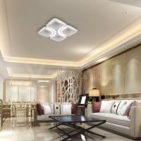 70W LED Таванна Лампа 3в1 Димираща С IR Дистанционно Бяло Тяло LED плафони без сензори