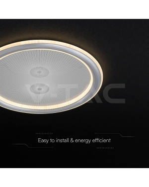 50W LED Таванна Лампа 3в1 Димираща IR Дистанционно Сиво Тяло LED плафони без сензори