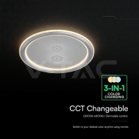 50W LED Таванна Лампа 3в1 Димираща IR Дистанционно Сиво Тяло 50W LED Таванна Лампа 3в1 Димираща IR Дистанционно Сиво Тяло LED плафони без сензори