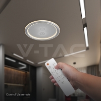 50W LED Таванна Лампа 3в1 Димираща IR Дистанционно Сиво Тяло 50W LED Таванна Лампа 3в1 Димираща IR Дистанционно Сиво Тяло LED плафони без сензори