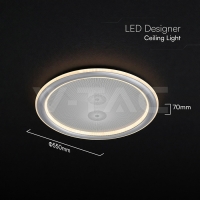 50W LED Таванна Лампа 3в1 Димираща IR Дистанционно Сиво Тяло 50W LED Таванна Лампа 3в1 Димираща IR Дистанционно Сиво Тяло LED плафони без сензори