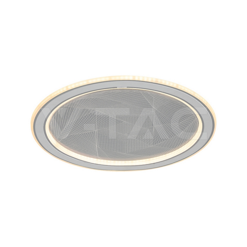 50W LED Таванна Лампа 3в1 Димираща IR Дистанционно Сиво Тяло LED плафони без сензори