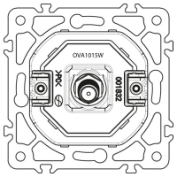 SAT Розетка 2мод , бяла, OVAL OVAL КЛЮЧОВЕ И КОНТАКТИ СЕРИЯ (БЕЛИ МЕХАНИЗМИ)