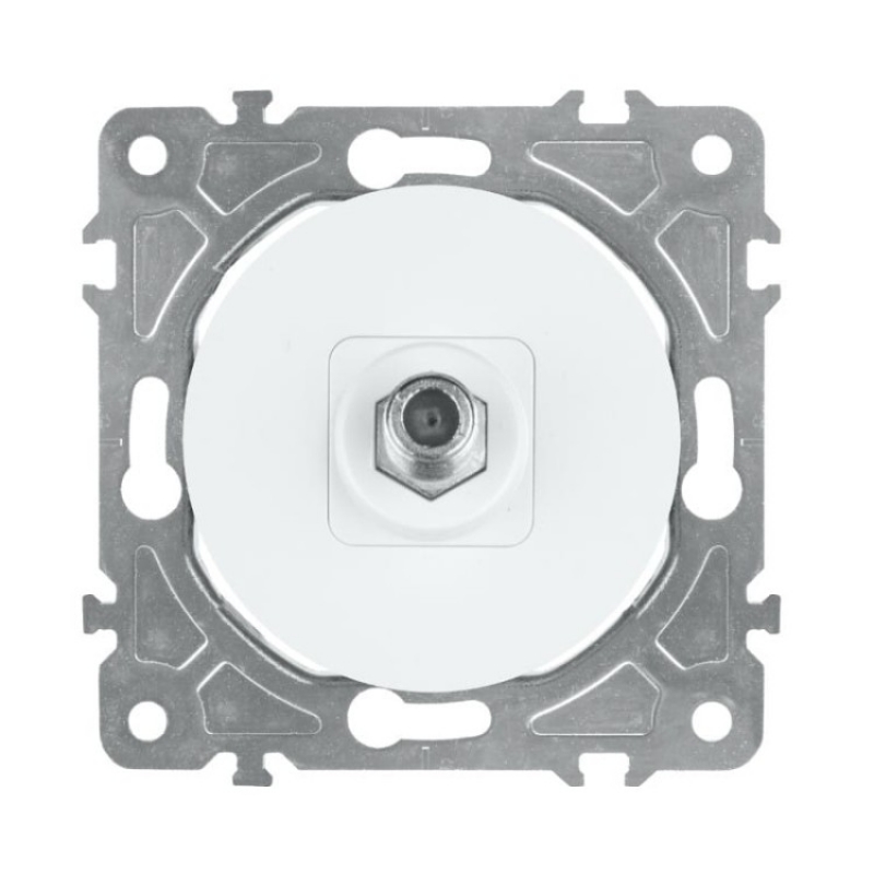 SAT Розетка 2мод , бяла, OVAL OVAL КЛЮЧОВЕ И КОНТАКТИ СЕРИЯ (БЕЛИ МЕХАНИЗМИ)