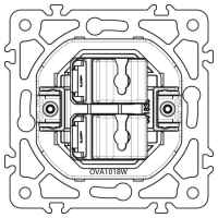 RJ45/RJ11 розетка 2мод, бяла, OVAL OVAL КЛЮЧОВЕ И КОНТАКТИ СЕРИЯ (БЕЛИ МЕХАНИЗМИ)