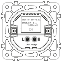 2 x USB розетка, 2.1 A, бяла, OVAL OVAL КЛЮЧОВЕ И КОНТАКТИ СЕРИЯ (БЕЛИ МЕХАНИЗМИ)
