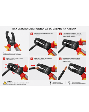 Клещи за сваляне на изолация FELO 1000V Multi-Cutter Клещи