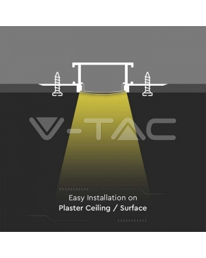 Led Strip Mounting Kit With Diffuser Milky Gypsum Wide 2000MM LED профили