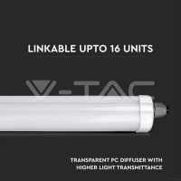 LED Влагозащитено тяло AL/PC G-Серия 600mm 18W 4500K LED Влагозащитено тяло AL/PC G-Серия 600mm 18W 4500K Промишлени линейни LED тела