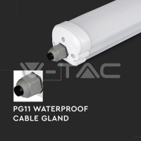 LED Влагозащитено тяло AL/PC G-Серия 600mm 18W 4500K LED Влагозащитено тяло AL/PC G-Серия 600mm 18W 4500K Промишлени линейни LED тела