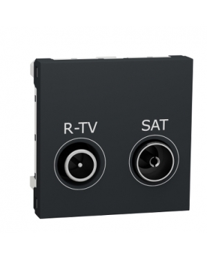Розетка R-TV SAT, 2 модула NEW UNICA контакти и ключове