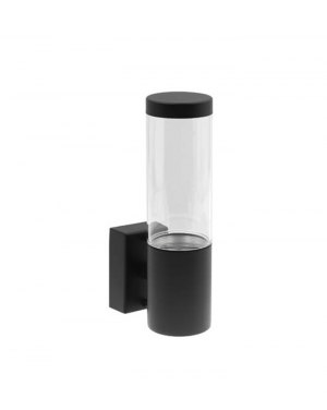 ФАСАДЕН АПЛИК RIGA-W1 1xGU10 IP44 Φ60x220x108mm ЧЕРЕН ЦВЯТ 3241400 VITO LED крушки