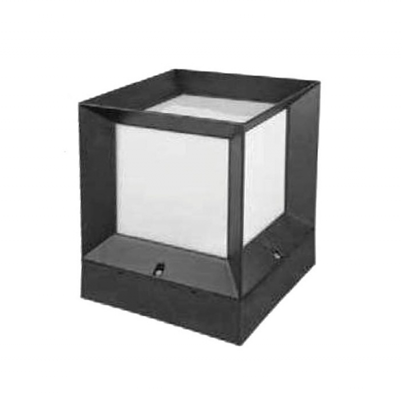 ГРАДИНСКИ ОСВЕТИТЕЛ КУБ CUBO E27 IP44 ПЛАСТМАСОВ 225x225x280mm ЧЕРЕН ЦВЯТ 3242260 VITO LED осветление