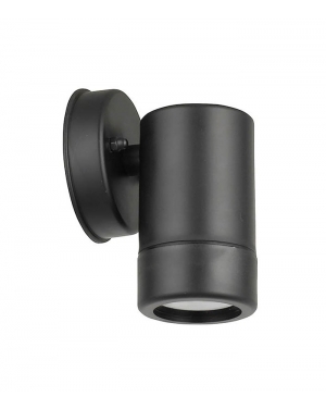 ФАСАДЕН АПЛИК VEGAS P1 GU10 Φ80x120mm IP44 PLASTIC ЧЕРЕН ЦВЯТ 3230310 VITO LED крушки