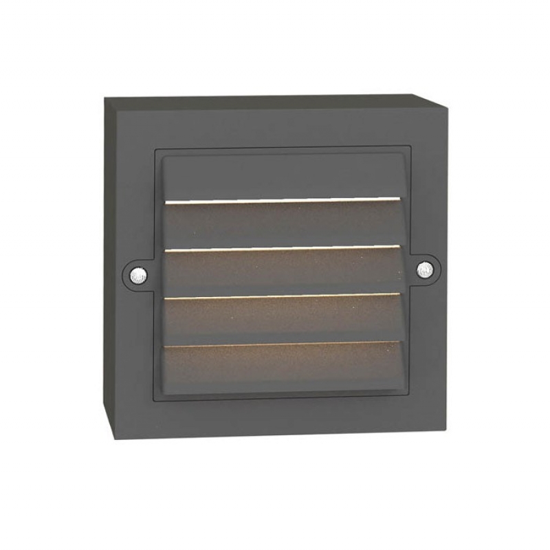 ВЪНШНА LED ЛАМПА ЗА СТЪПАЛА ADRIA ST2G 6W 150Lm 4000K (НЕУТРАЛНА СВЕТЛИНА) IP65 135x135x42mm ПЛАСТМАСА, ЦВЯТ АНТРАЦИТ 323066 LED осветление