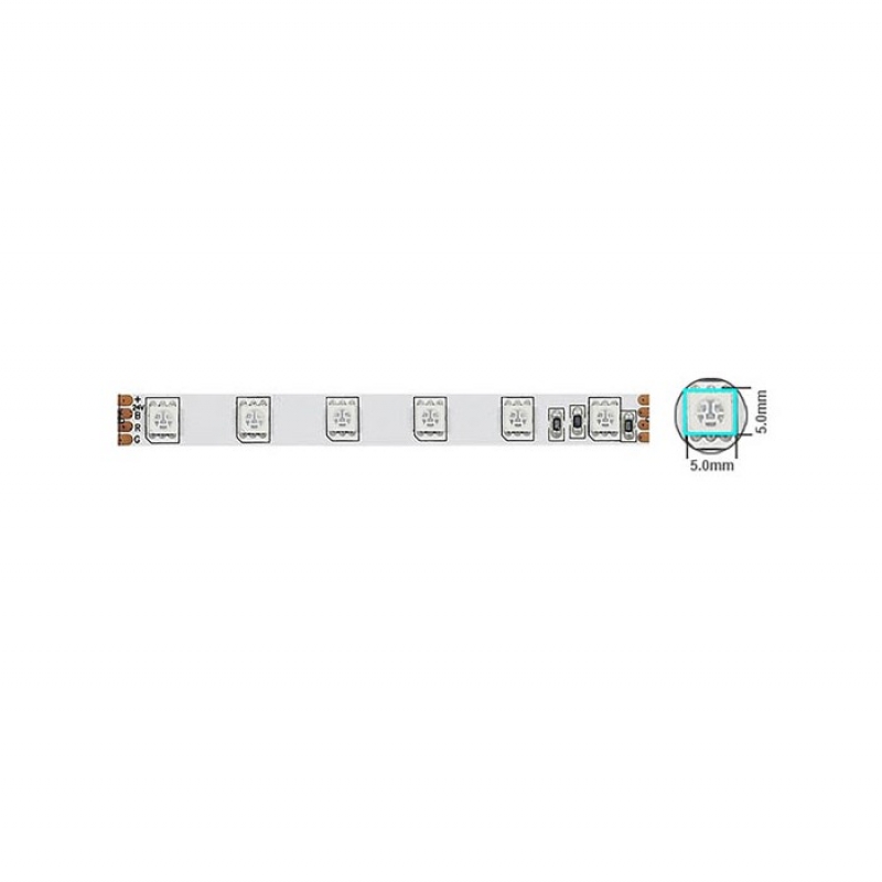 SMD LED ЛЕНТА LEDStrip+ 12V 5050 60 чипа/m 14.4W/m 600Lm IP20 RGB 5m/ролка Дължина на рязане 5cm 5501670 VITO LED ленти профили и аксесоари