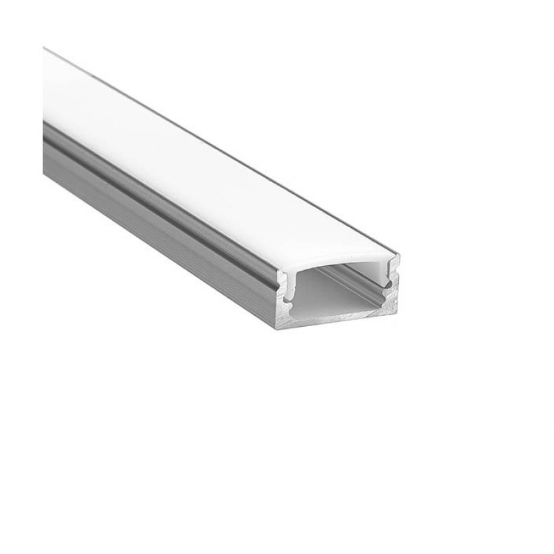 ALUMINIUM PROFILE PROFLEX-S F01 SURFACE MOUNTED 17X6MM WATERPRROF IP20 2m 9930010 VITO LED ленти профили и аксесоари