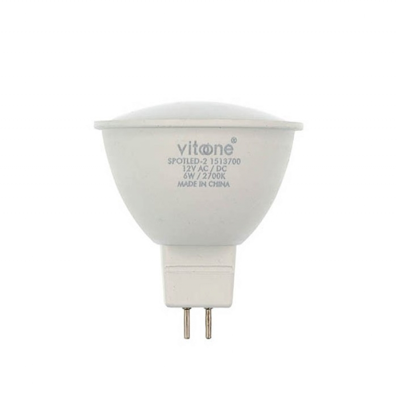 LED КРУШКА SPOTLED-2 GU5.3 MR16 6W 486Lm 2700K (ТОПЛА СВЕТЛИНА) 12VDC 1513700 VITO LED крушки