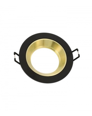 ЛУНА ЗА ВГРАЖДАНЕ КРЪГЛА OLA D12 GU10 Φ90x28mm ЧЕРЕН ЦВЯТ & GOLD 2012570 VITO LED осветление