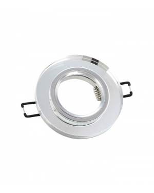 ЛУНА ЗА ВГРАДЕН МОНТАЖ CRYSTAL-R КРЪГЪЛ ХРОМ & СТЪКЛО GU5.3 MR16 Φ90x22mm 2012060 VITO LED осветление
