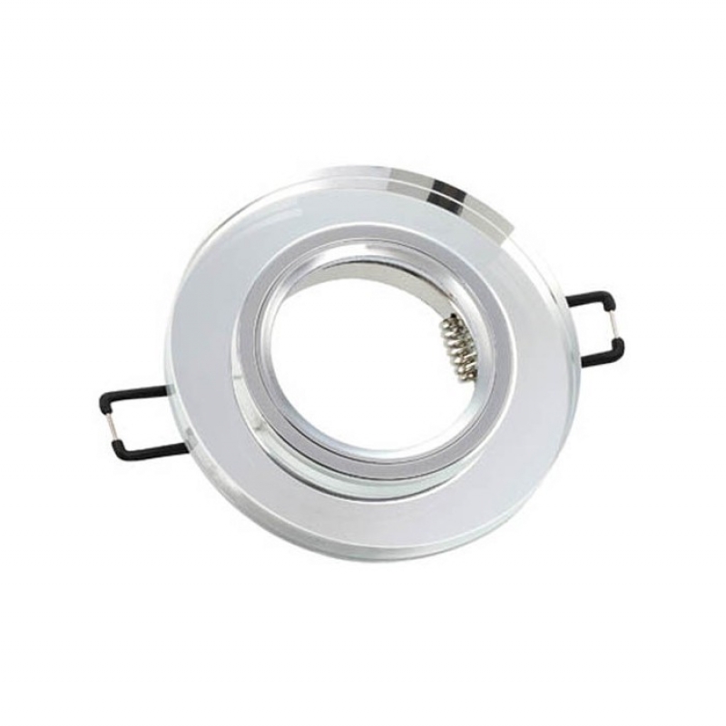 ЛУНА ЗА ВГРАДЕН МОНТАЖ CRYSTAL-R КРЪГЪЛ ХРОМ & СТЪКЛО GU5.3 MR16 Φ90x22mm 2012060 VITO LED осветление
