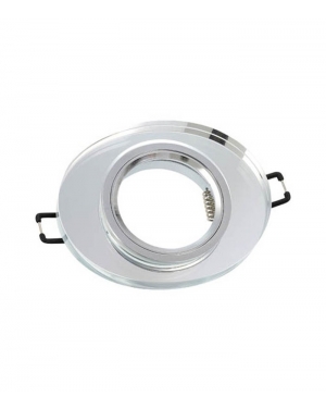 ЛУНА ЗА ВГРАДЕН МОНТАЖ CRYSTAL-E ЕЛИПСА ХРОМ & СТЪКЛО GU5.3 MR16 Φ80x22mm 2012080 VITO LED осветление