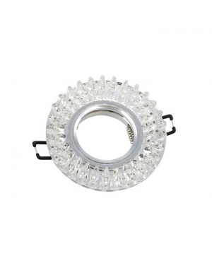 КРЪГЛА ЛУНА ЗА ВГРАДЕН МОНТАЖ PALACE-03 GU5.3 MR16 ХРОМ И СТЪКЛО Φ95x22mm 2012150 VITO LED осветление