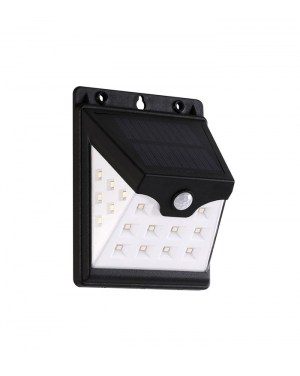 SOLAR LED FLOODLIGHT SOLIGHT W 1W 110Lm 6400K (COOL WHITE) WITH PHOTO & PIR SENSOR 18650 3,7V 1200mAh IP44 BLACK 3210180 VITO LED осветление