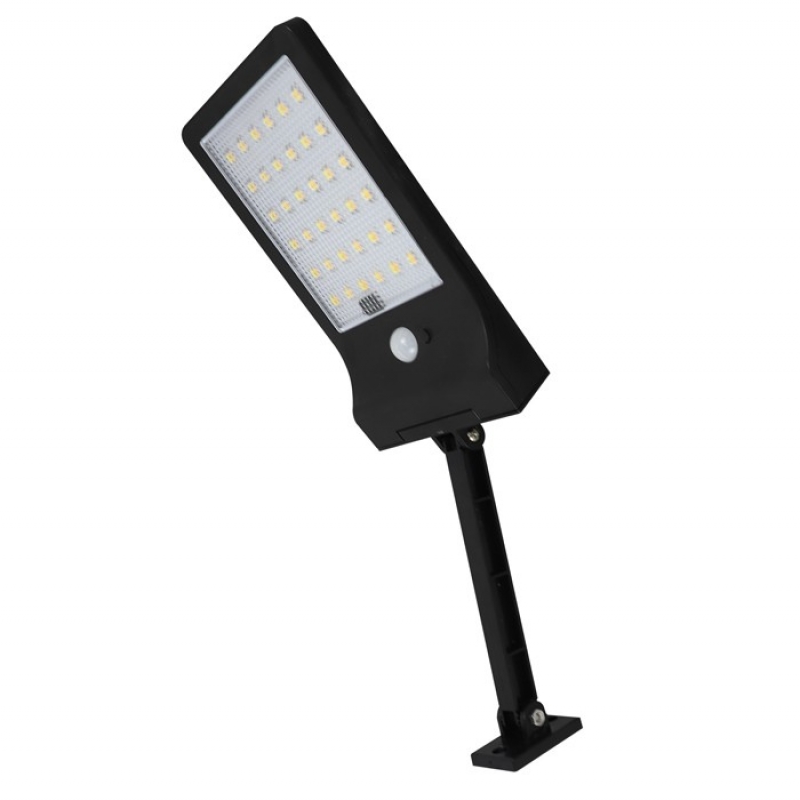 SOLAR LED FLOODLIGHT SOLIGHT F 3W 440Lm 6400K (COOL WHITE) WITH PHOTO & PIR SENSOR 18650 3,7V 1800mAh IP44 BLACK 3210190 VITO LED осветление