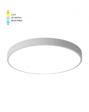 LED ОСВЕТИТЕЛНО ТЯЛО ЗА ТАВАН КРЪГЛО FINESSE R1-45 φ500*H50 45W 3xCCT-DIP SWITCH БЯЛО 2026080 VITO LED осветление