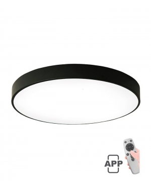 LED ОСВЕТИТЕЛНО ТЯЛО ЗА ТАВАН КРЪГЛО FINESSE R1-60 φ600*H50 60W DIMMABLE+ДИСТ.УПР С МОБИЛНО ПРИЛОЖЕНИЕ ЧЕРЕН 2026130 VITO LED осветление