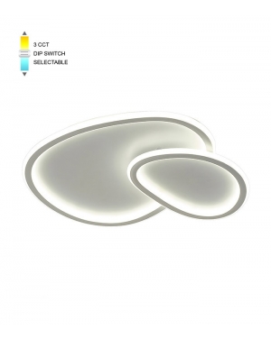 LED CEILING IRREGULAR SHAPE LIGHTING FIXTURE RING 64 480*400*H70 64W 3xCCT-DIP SWITCH WHITE 2026280 VITO LED осветление