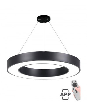 LED ВИСЯЩО ОСВЕТИТЕЛНО ТЯЛО, КРЪГЛО FINESSE D-60 φ600*H70 60W DIMMABLE+MOBILE BLACK 2026310 VITO LED осветление