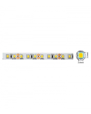 SMD LED ЛЕНТА LEDStrip+ 12V 120x2835 9.6W/m 3M(ADHESIVE TAPE) 6500K IP20 5m ролка Дължина на рязане 2.5см 5501201 VITO LED ленти профили и аксесоари