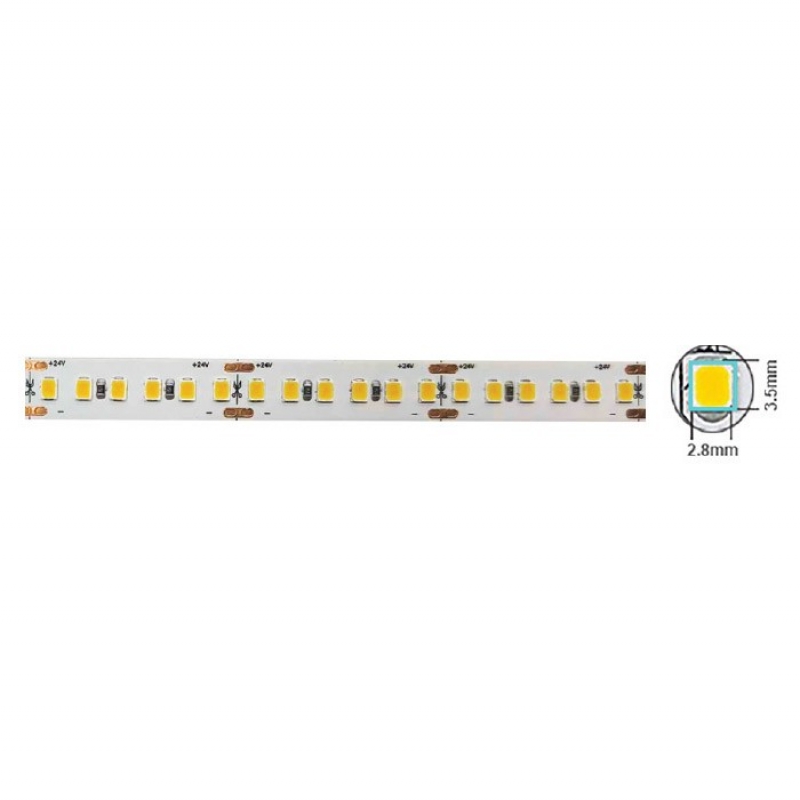SMD LED ЛЕНТА LEDStrip+ 12V 180x2835 18W 3M(ADHESIVE TAPE) 10mm IP20 3000K 5m ролка Дължина на рязане 1.67см 5540420 VITO LED ленти профили и аксесоари